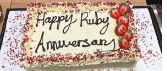 Ruby Anniversary cake